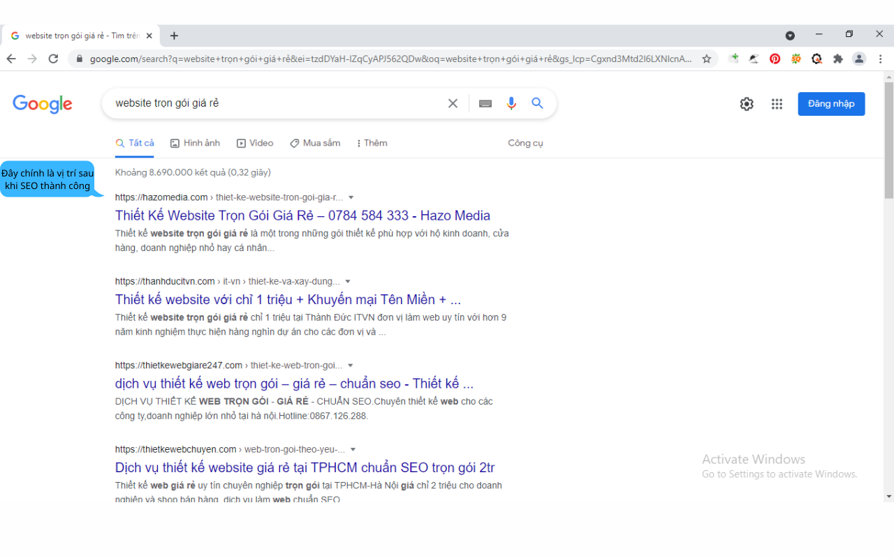 Dịch vụ SEO Website